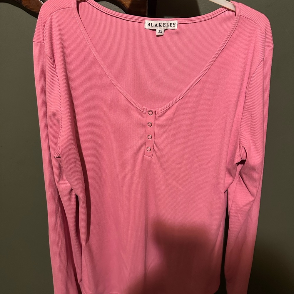 Blakeley Pink Long Sleeve Women's Top